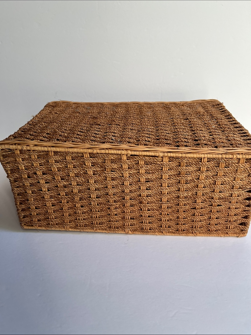 Vintage Wicker Woven Rattan Desk Organizer Office Storage - Picture 5 of 8